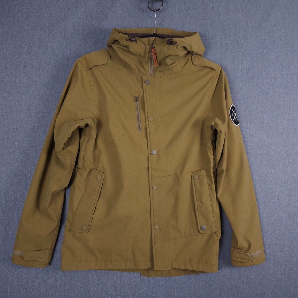 Holden Oswald Snowboarding Hooded Parka Mens Small Olive Rock Waterproof Jacket